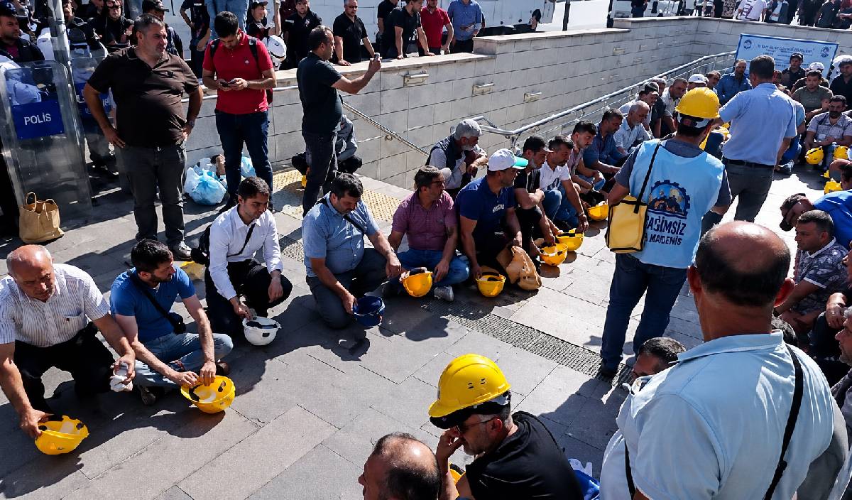 Ankara’da eylem yapan 80’den fazla maden işçisi gözaltına alındı
